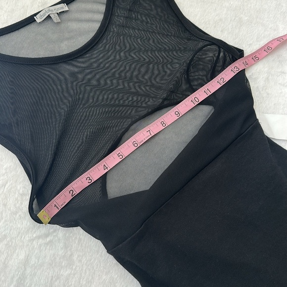 NWT Y2K Charlotte Russe Women’s Sheer Mesh Vamp Goth Whimsigoth Black Bodysuit S - Picture 5 of 8